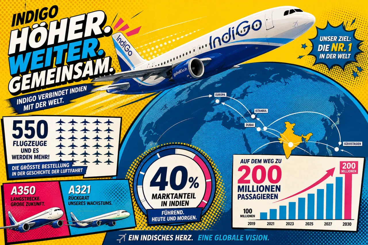 IndiGo plant den Sprung zur globalen Airline