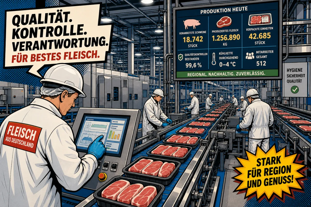 Fleischproduktion sinkt leicht im Halbjahr 2026